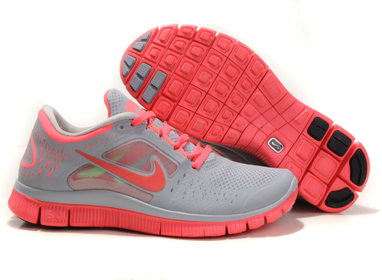 Hot Nike Free5.0 Women Shoes Gray/Tomato